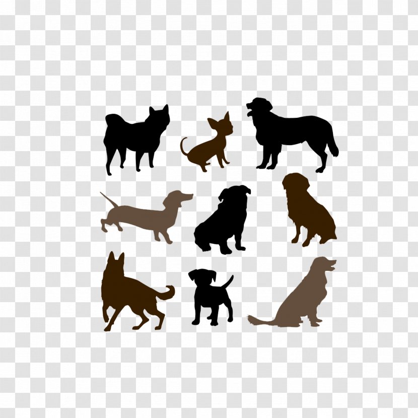 St. Bernard Jack Russell Terrier Puppy Pet - Silhouettes Of Animals Transparent PNG