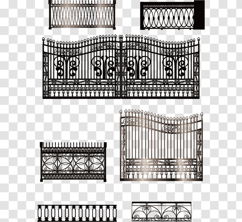 Fence Euclidean Vector Palisade - Furniture - Wrought Iron Material Transparent PNG