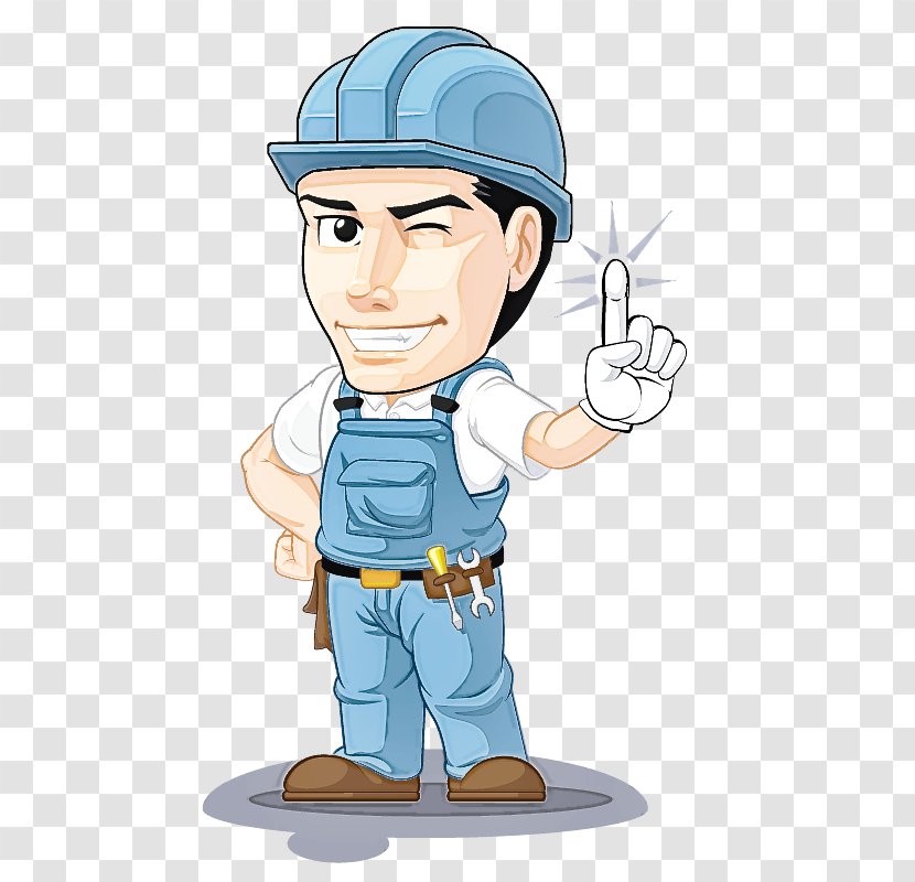 Cartoon Clip Art Construction Worker Transparent PNG
