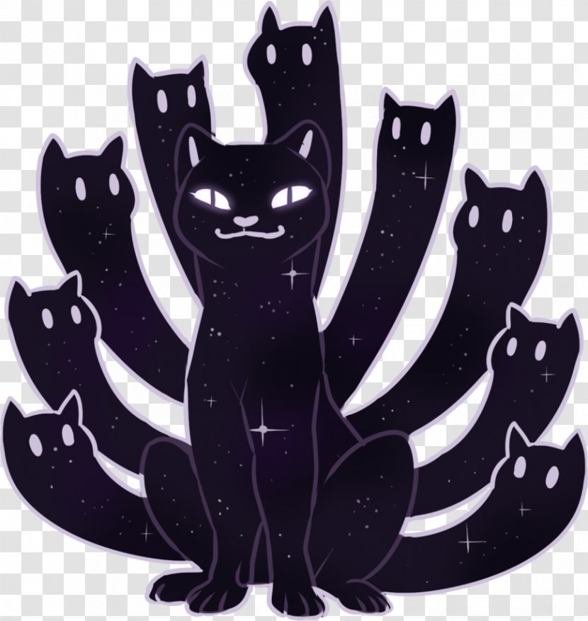 Cat Character Animated Cartoon Black M Font - Carnivoran Transparent PNG