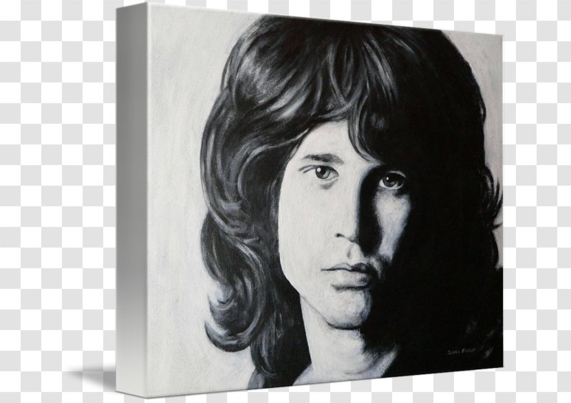 Drawing Black Hair Picture Frames Modern Art - Jim Morrison Transparent PNG