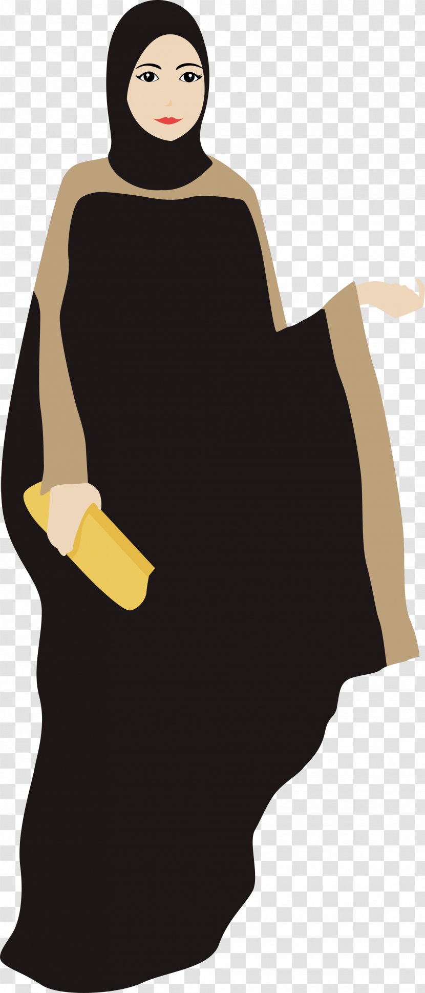 Woman Muslim Clip Art - Silhouette - Yellow Women Transparent PNG