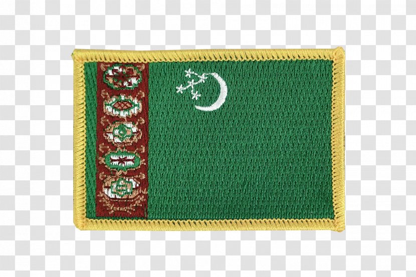 Flag Of Turkmenistan Patch Fahne - Embroidered Transparent PNG