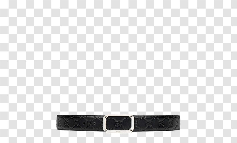 Rectangle Pattern - Black - GUCCI Men Embossed Belt Transparent PNG