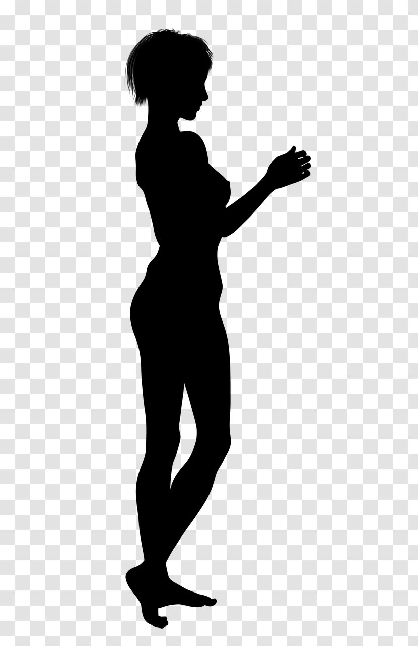 Woman Cartoon - Standing - Dance Blackandwhite Transparent PNG