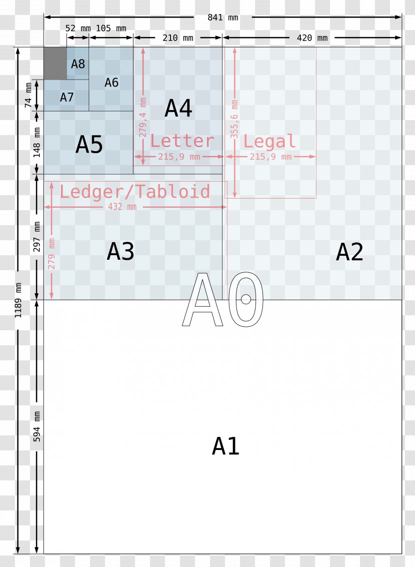 Standard Paper Size Letter ISO 216 Envelope Transparent PNG