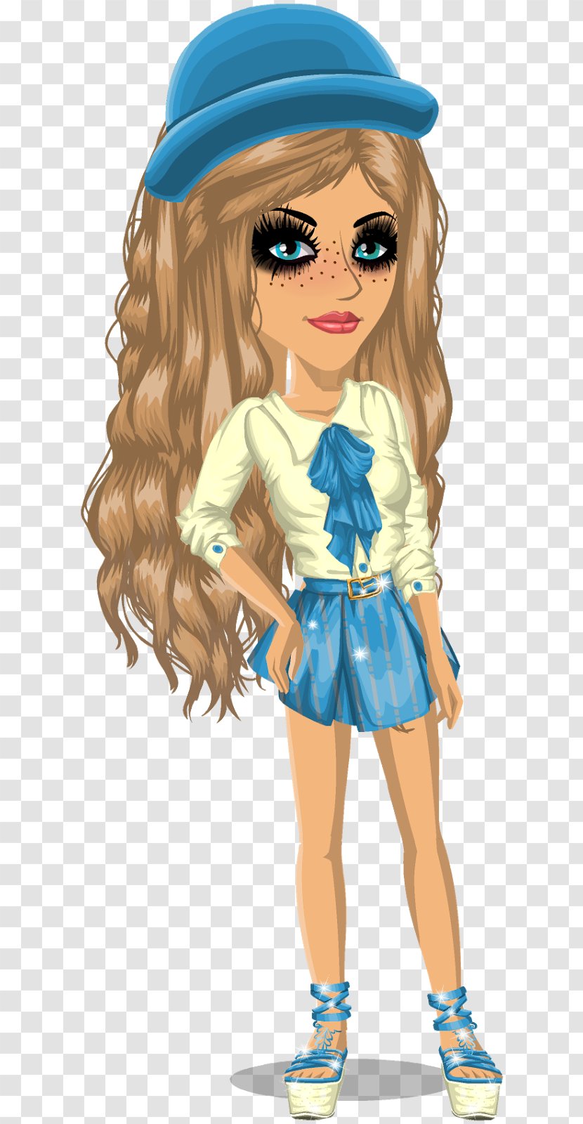 Barbie Brown Hair Cartoon - Flower Transparent PNG