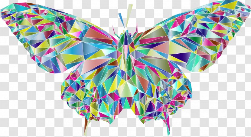 Butterfly Insect Low Poly Clip Art - Polygon Transparent PNG