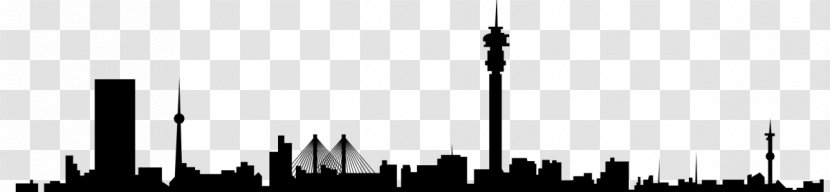 Skyline Johannesburg Silhouette YouTube - Monochrome Photography Transparent PNG
