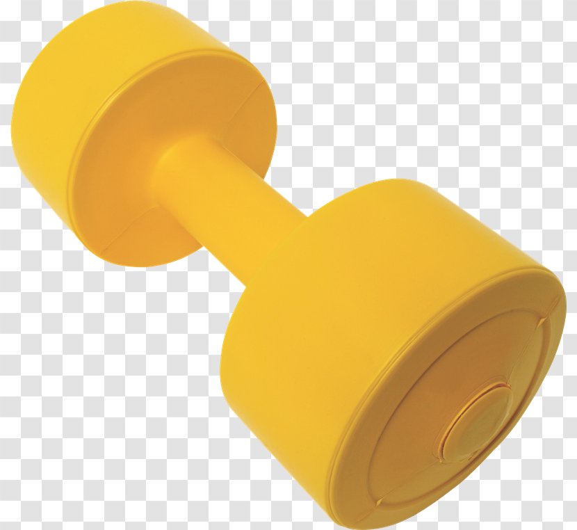 Dumbbell Physical Fitness Yellow Clip Art - Exercise - Material Transparent PNG
