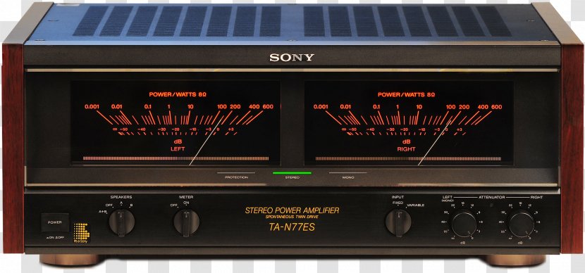 Audio Power Amplifier High Fidelity Sony - Vu Meter Transparent PNG