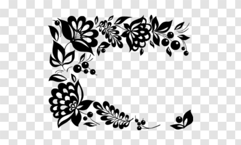 Floral Design Royalty-free Black And White - Silhouette Transparent PNG