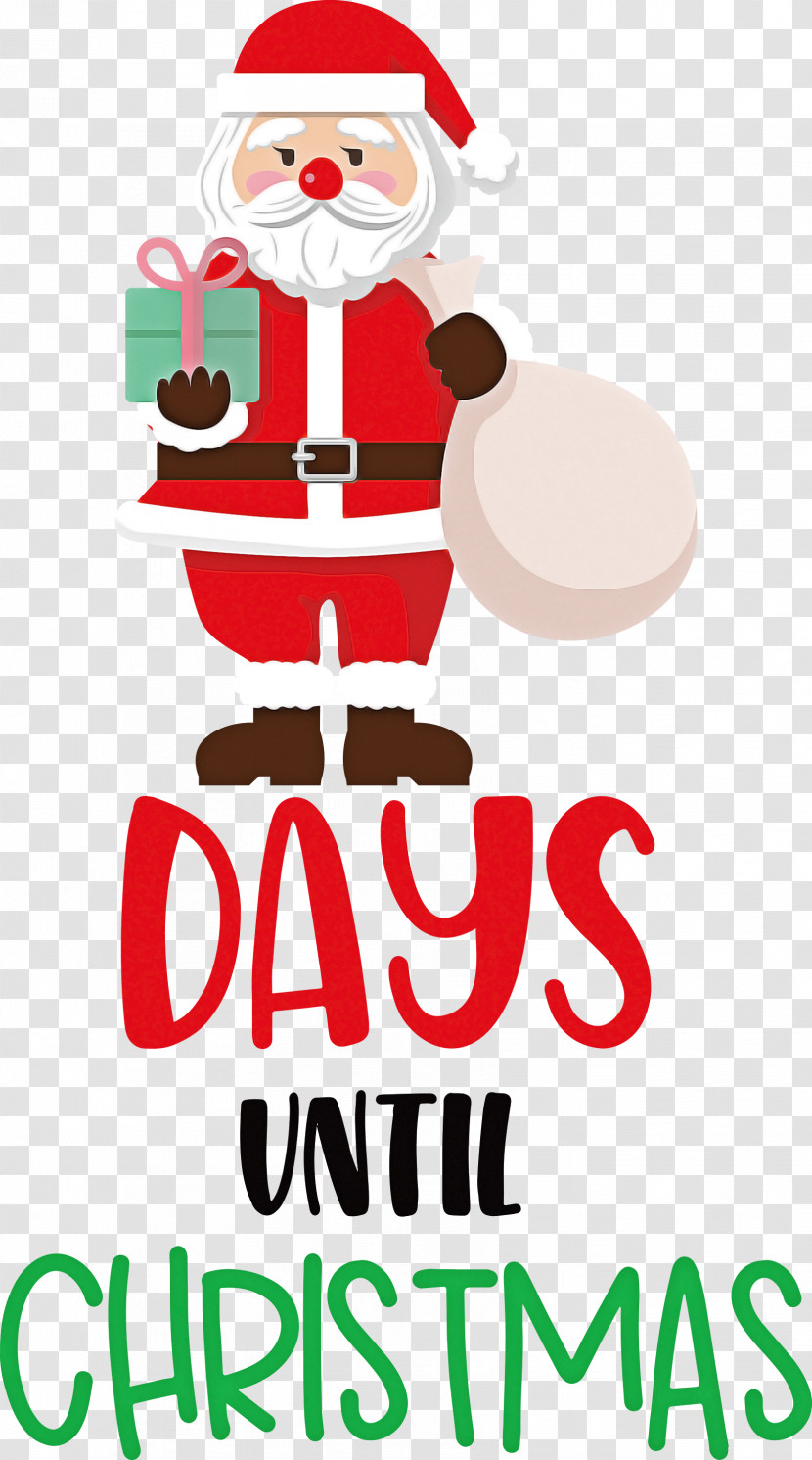 Days Until Christmas Christmas Santa Claus Transparent PNG