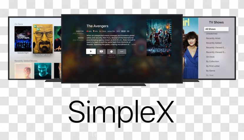 Plex Computer Software Apple TV Display Device - Media Transparent PNG