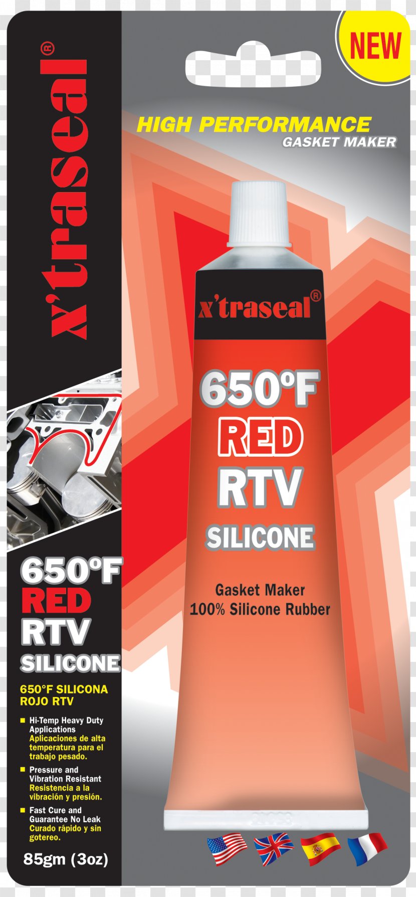 RTV Silicone X'Traseal Protective Coatings & Sealants PERMATEX Gasket Maker - Empty Warehouse Transparent PNG