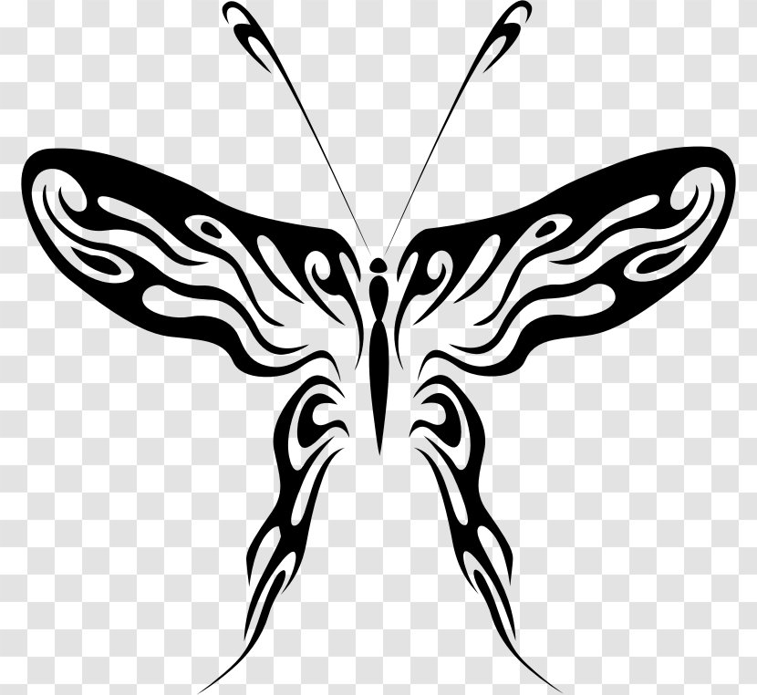 Butterfly Stencil Art Clip - Invertebrate Transparent PNG