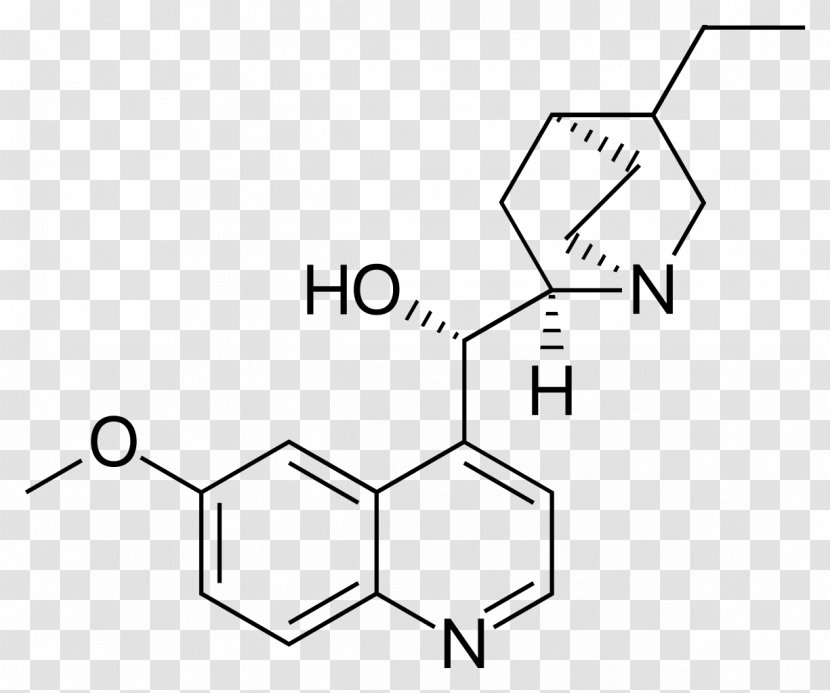 Dihydroquinidine Chemical Substance 4-Aminoquinoline Alkaloid Reaction Intermediate - Black Transparent PNG