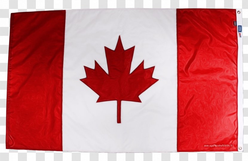 Flag Of Canada National Name - Red - Textile Transparent PNG