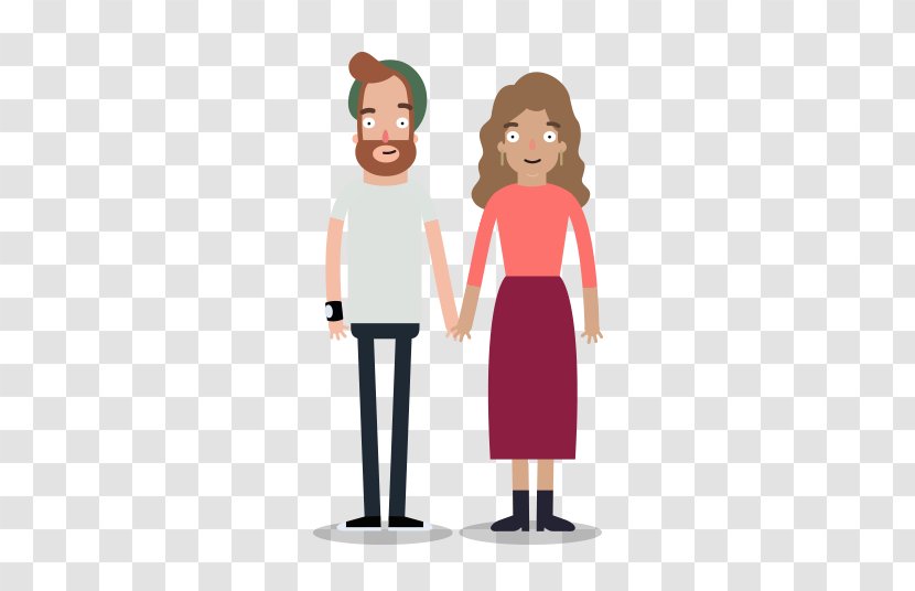 Cartoon Human Behavior Shoulder - Child - Young Couple Transparent PNG