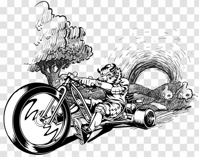 Drift Trike Sketch Bicycle Drifting Motorcycle - Motor Vehicle Transparent PNG