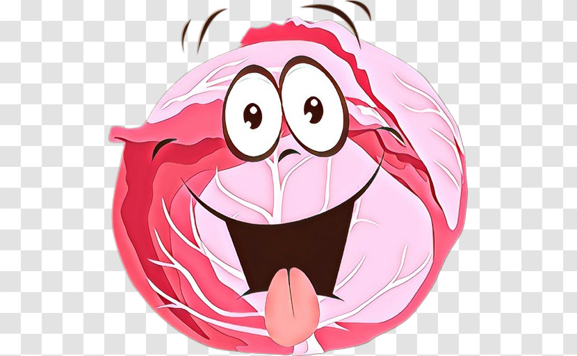 Cartoon Pink Face Facial Expression Lip Transparent PNG