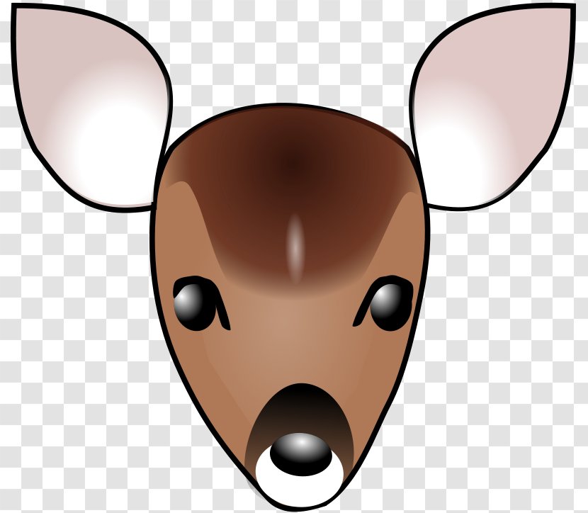 White-tailed Deer Drawing Clip Art - Head Transparent PNG
