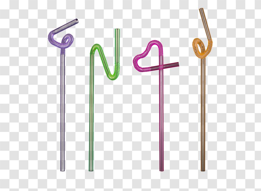 Milkshake Drinking Straw Plastic Disposable Cocktail - Body Jewelry - Cosmetics Decorative Material Transparent PNG