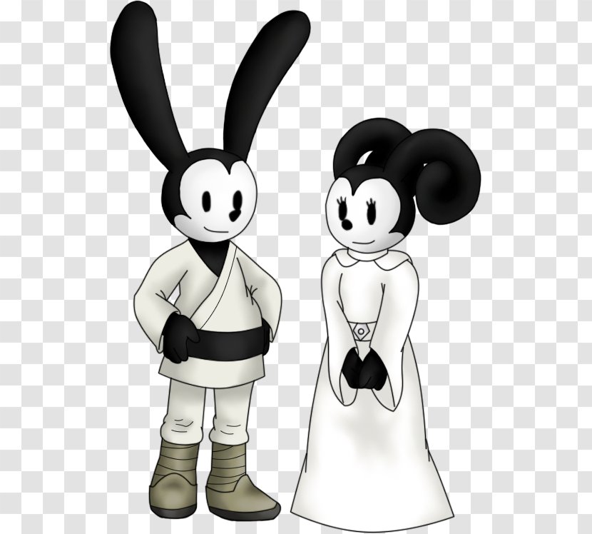 Oswald The Lucky Rabbit Star Wars Mickey Mouse Death May Force Be With You - Pet Transparent PNG