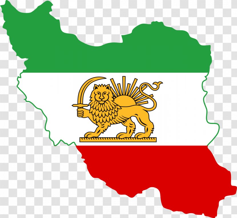 Flag Of Iran Greater Lion And Sun - Imperial Anthem - France Transparent PNG