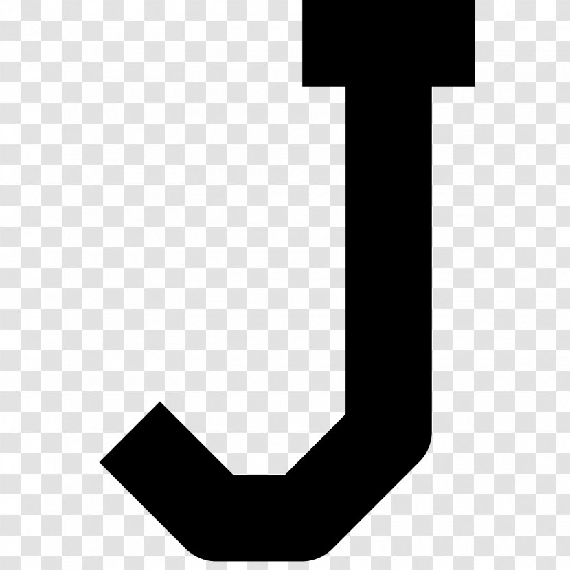 J Font - Black And White Transparent PNG