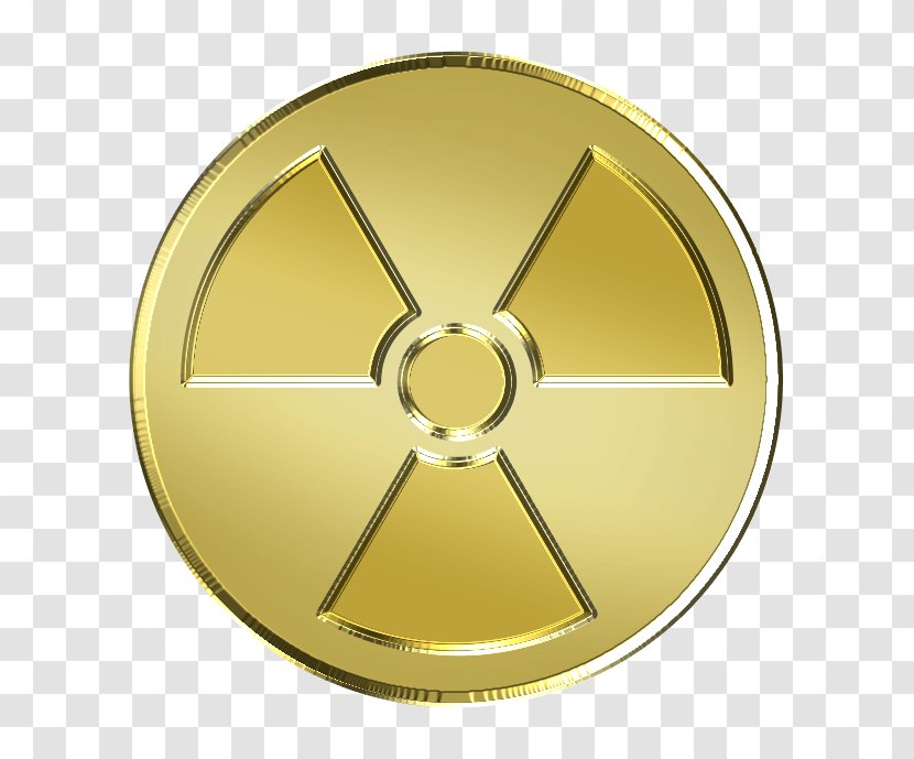 Symbol Nuclear Weapon Gold - Metal - Shape Transparent PNG