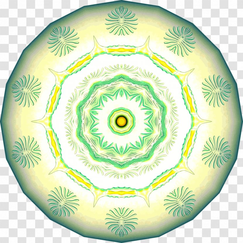Symmetry Green Circle Organism Pattern - Hollow Mandala Transparent PNG