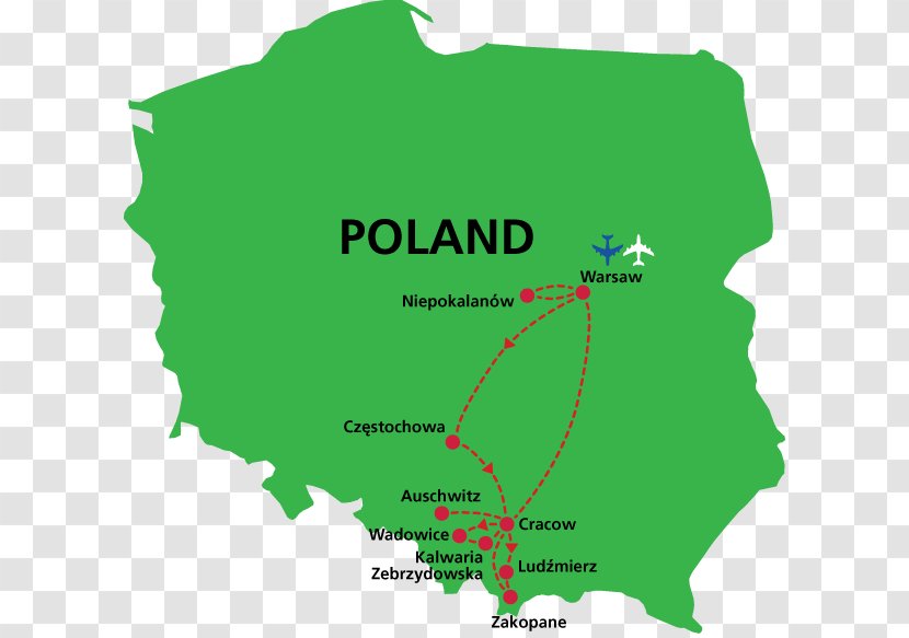 Żelazowa Wola Wadowice Oświęcim Map - Poland - Salt Mines Krakow Transparent PNG