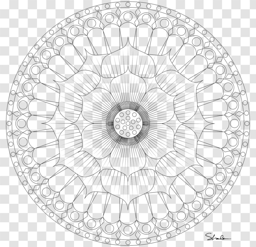 Mandala Coloring Book Nelumbo Nucifera Sacred Geometry Circle - Adult Transparent PNG