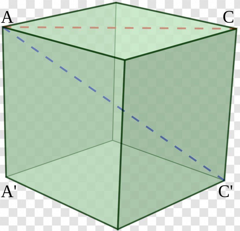 Space Diagonal Face Cube Vertex - Polyhedron Transparent PNG