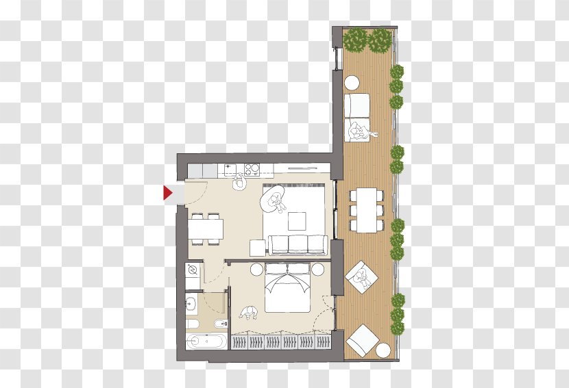 Planimetrics Floor Plan Residential Area Studio Apartment - Law - Xa Transparent PNG