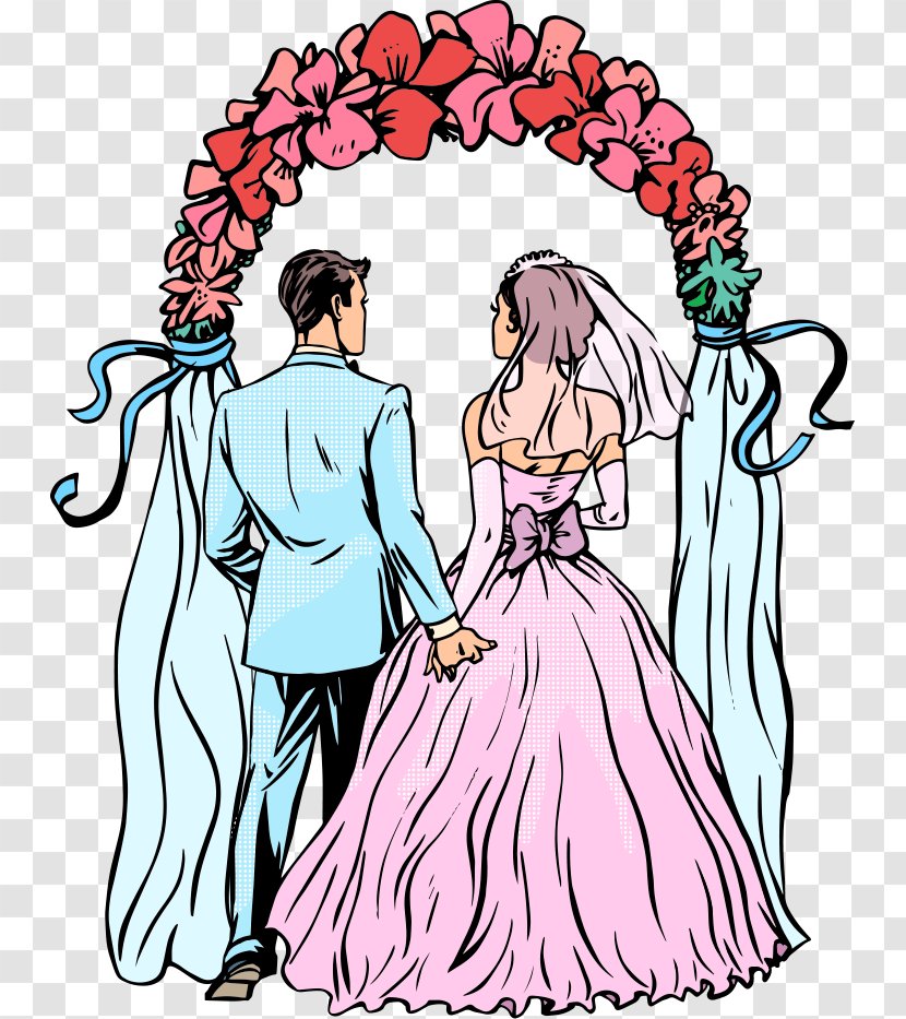 Wedding Invitation Marriage Bridegroom Illustration - Frame - Vector Couple Transparent PNG
