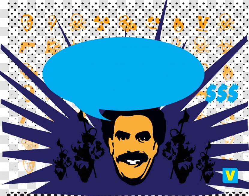 Borat Sagdiyev Sacha Baron Cohen Download - Cartoon - War Vector Of Age Transparent PNG