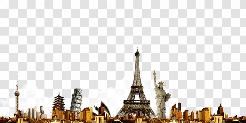 Quzhou Oriental Pearl Tower Statue Of Liberty Eiffel Building - Place Worship - City ​​building Transparent PNG