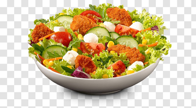 Caesar Salad Chicken Fingers Crispy Fried Fast Food Hot - Mozzarella Transparent PNG