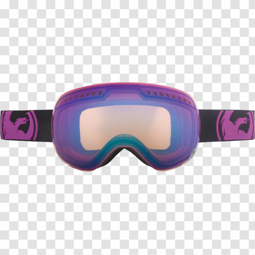 Goggles Purple Blue Yellow Red - Pink - Swimming Transparent PNG