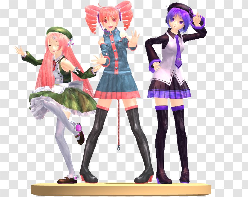 Figurine MikuMikuDance Phantasmagoria Of Flower View Character Trophy - Cartoon - Silhouette Transparent PNG