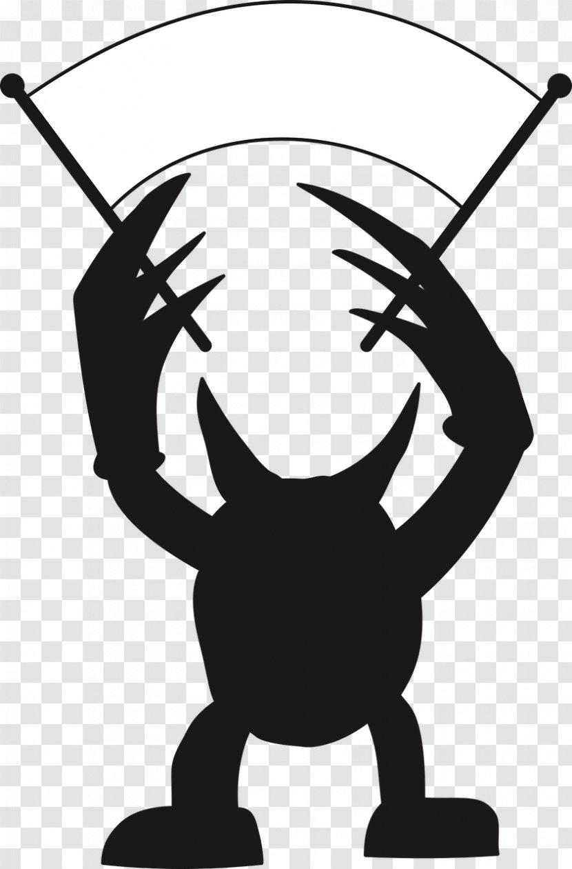 Devil Horns - Monster - Blackandwhite Coloring Book Transparent PNG