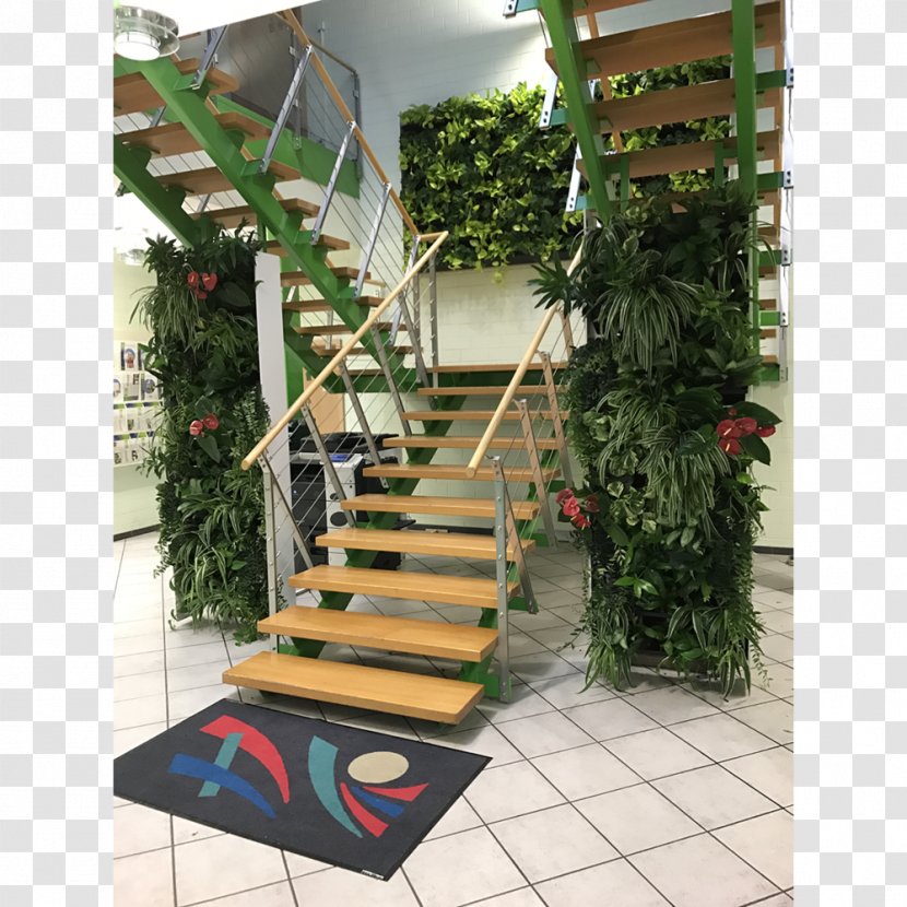 Green Wall Stairs Plant Manchester - Depotartificial Artificial Foliage And Transparent PNG