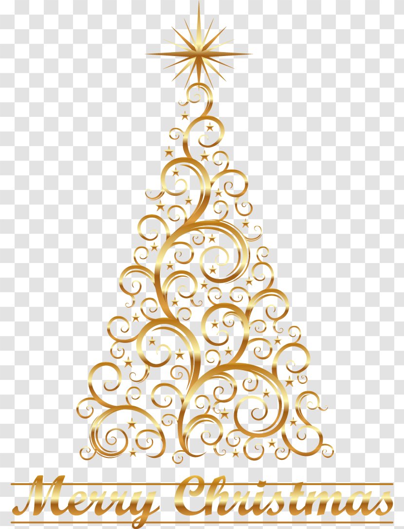 Christmas Tree Canvas Ornament Decoration - Gold Lace Stars Transparent PNG