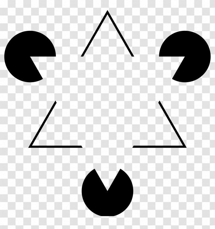 Illusory Contours Pac-Man Kanizsa Triangle Optical Illusion - Text - Pac Man Transparent PNG