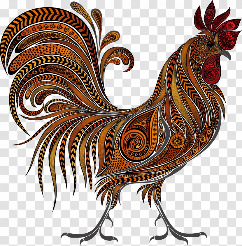 Rooster Chinese New Year Royalty-free - Visual Arts - Cock Transparent PNG
