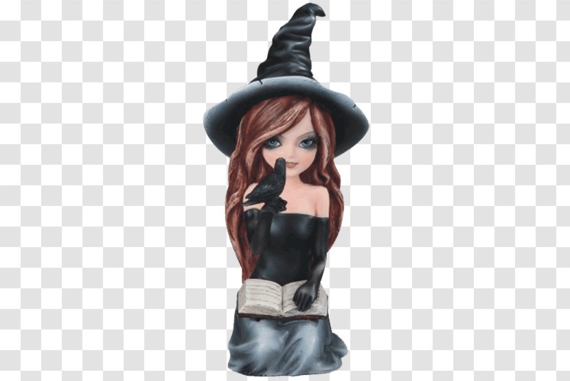 Witchcraft Magic Book Wand Figurine - Silhouette - Watercolor Transparent PNG