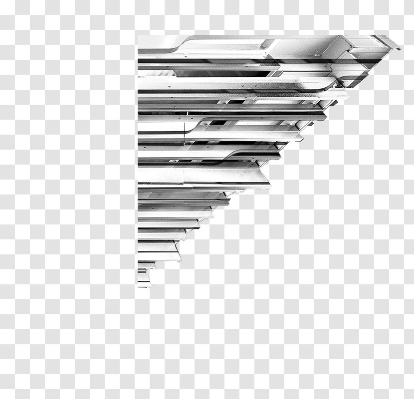 Steel White Angle - Black And - Design Transparent PNG