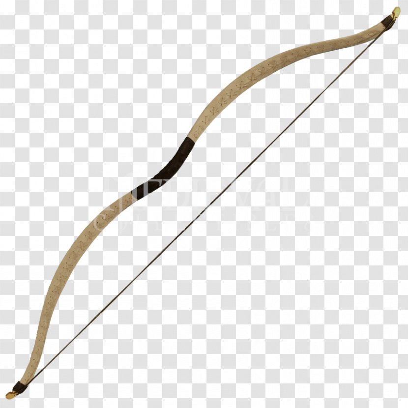 Longbow Middle Ages Larp Bow And Arrow Recurve - Crossbow Transparent PNG